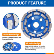 4.5inch Diamond Segment Grinding Concrete Cup Wheel Disc Granite Stone 115mm V465-86180