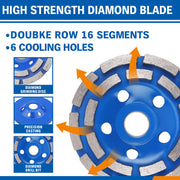 4.5inch Diamond Segment Grinding Concrete Cup Wheel Disc Granite Stone 115mm V465-86180