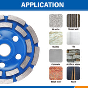 4.5inch Diamond Segment Grinding Concrete Cup Wheel Disc Granite Stone 115mm V465-86180