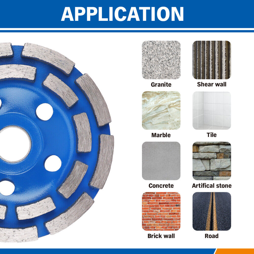 4.5inch Diamond Segment Grinding Concrete Cup Wheel Disc Granite Stone 115mm V465-86180