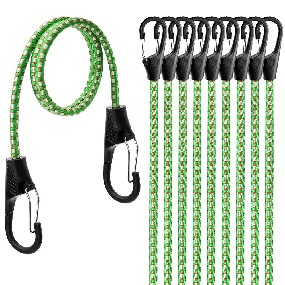 10-Piece Bungee Cords With Hook 40inch Outdoor Elastic Bungee Straps Luggage V465-86190