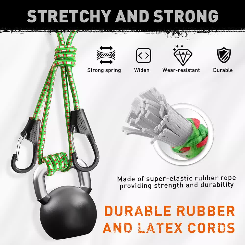 10-Piece Bungee Cords With Hook 40inch Outdoor Elastic Bungee Straps Luggage V465-86190