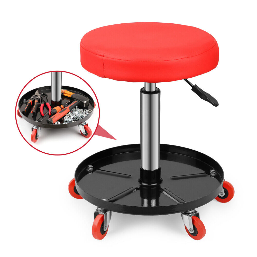 SEDY 150kg Load Pneumatic Roller Seat Mechanic Rolling Stool With Tool Tray AU V465-86197