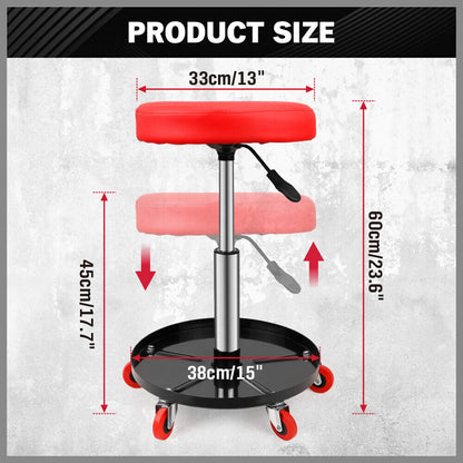 SEDY 150kg Load Pneumatic Roller Seat Mechanic Rolling Stool With Tool Tray AU V465-86197