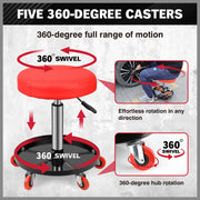 SEDY 150kg Load Pneumatic Roller Seat Mechanic Rolling Stool With Tool Tray AU V465-86197
