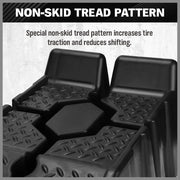 SEDY 2Pcs 2 Ton Heavy Duty Car Ramps 17cm Rise Antiskid Vehicle Service Ramp Au V465-86200