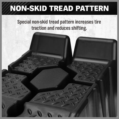 SEDY 2Pcs 2 Ton Heavy Duty Car Ramps 17cm Rise Antiskid Vehicle Service Ramp Au V465-86200