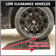 SEDY 2Pcs 2 Ton Heavy Duty Car Ramps 17cm Rise Antiskid Vehicle Service Ramp Au V465-86200