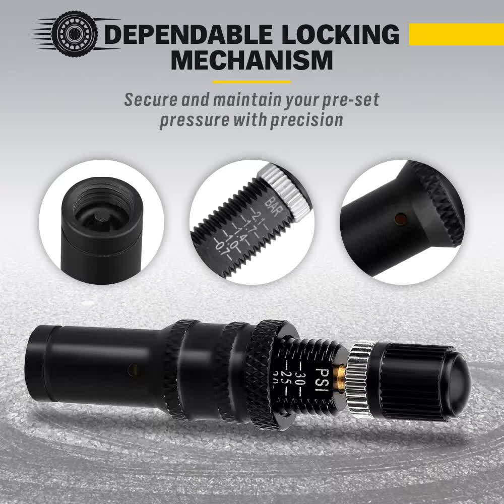 4Pcs Tyre Deflators Air Deflator Tire Valve Core Tool 10~30 PSI Portable 4x4 Au V465-86275