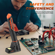 HORUSDY 8W 4V Max Cordless Soldering Iron Rechargeable with Lithium-Ion Battery V465-86276