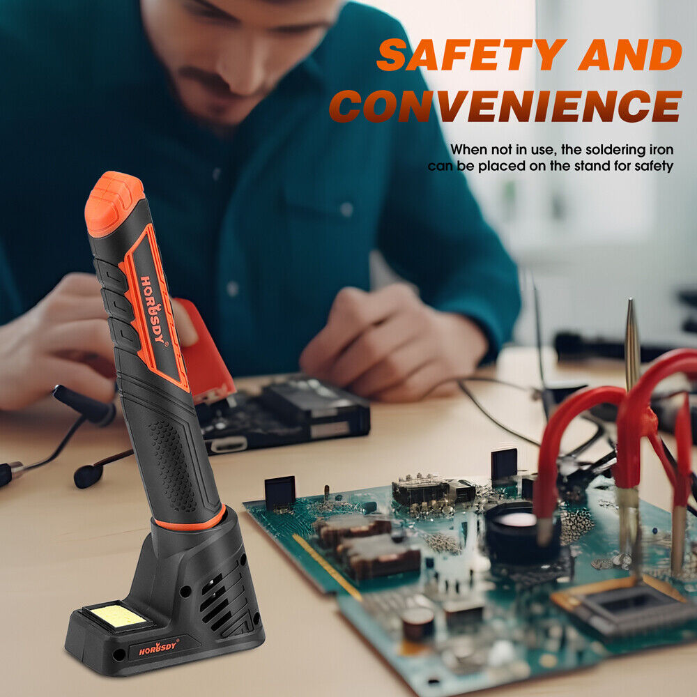 HORUSDY 8W 4V Max Cordless Soldering Iron Rechargeable with Lithium-Ion Battery V465-86276