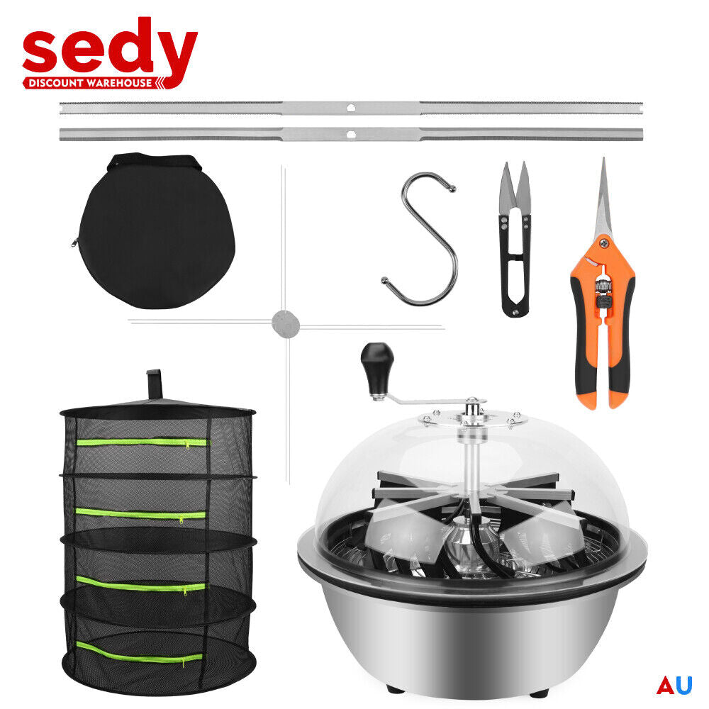 19 inch Bud Leaf Bowl Trimmer Tumble Stainless Steel Blades Twisted Spin Cut V465-86337