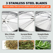 19 inch Bud Leaf Bowl Trimmer Tumble Stainless Steel Blades Twisted Spin Cut V465-86337