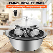 19 inch Bud Leaf Bowl Trimmer Tumble Stainless Steel Blades Twisted Spin Cut V465-86337