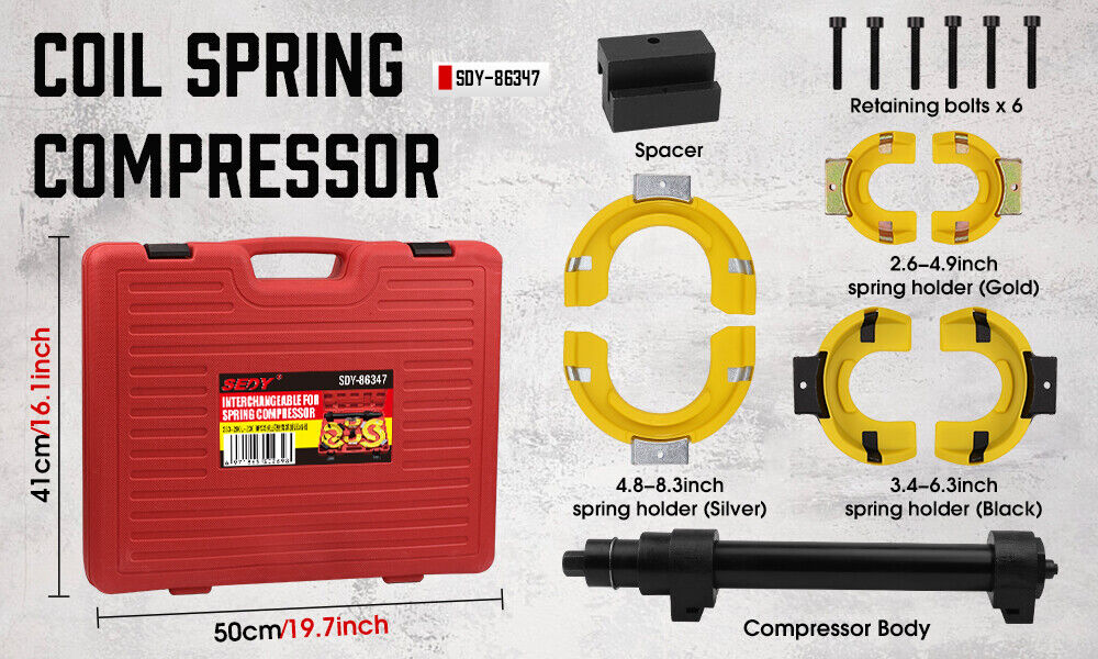 HORUSDY 4500Kg Macpherson Strut Coil Spring Compressor Dumper Extractor Tool V465-86347