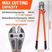 36inch Super Long Bolt Cutter Lock Cutter Rubber Grip Cables Cables Chains Wires V465-86457