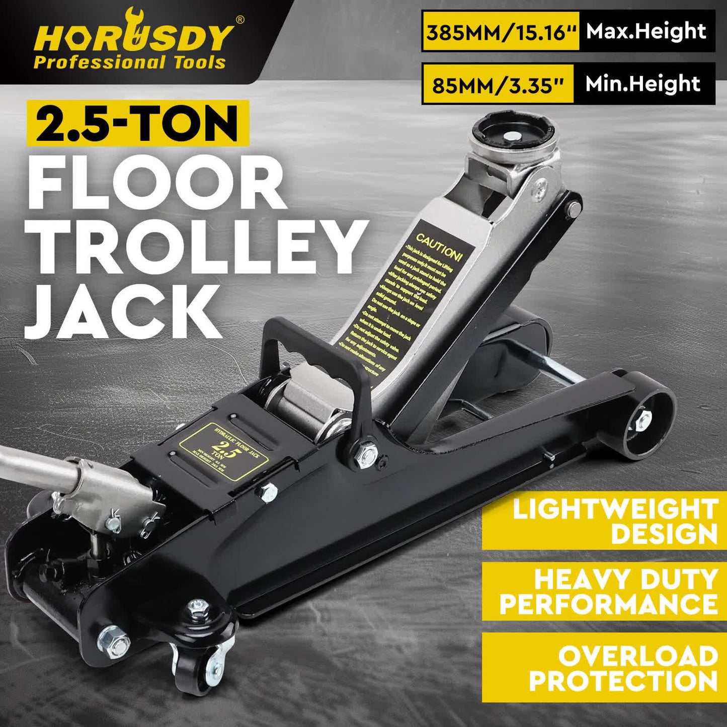 Hydraulic Floor Jack 2.5T Trolley Low Profile Car Track Quick Lifting 85-385mm V465-86529