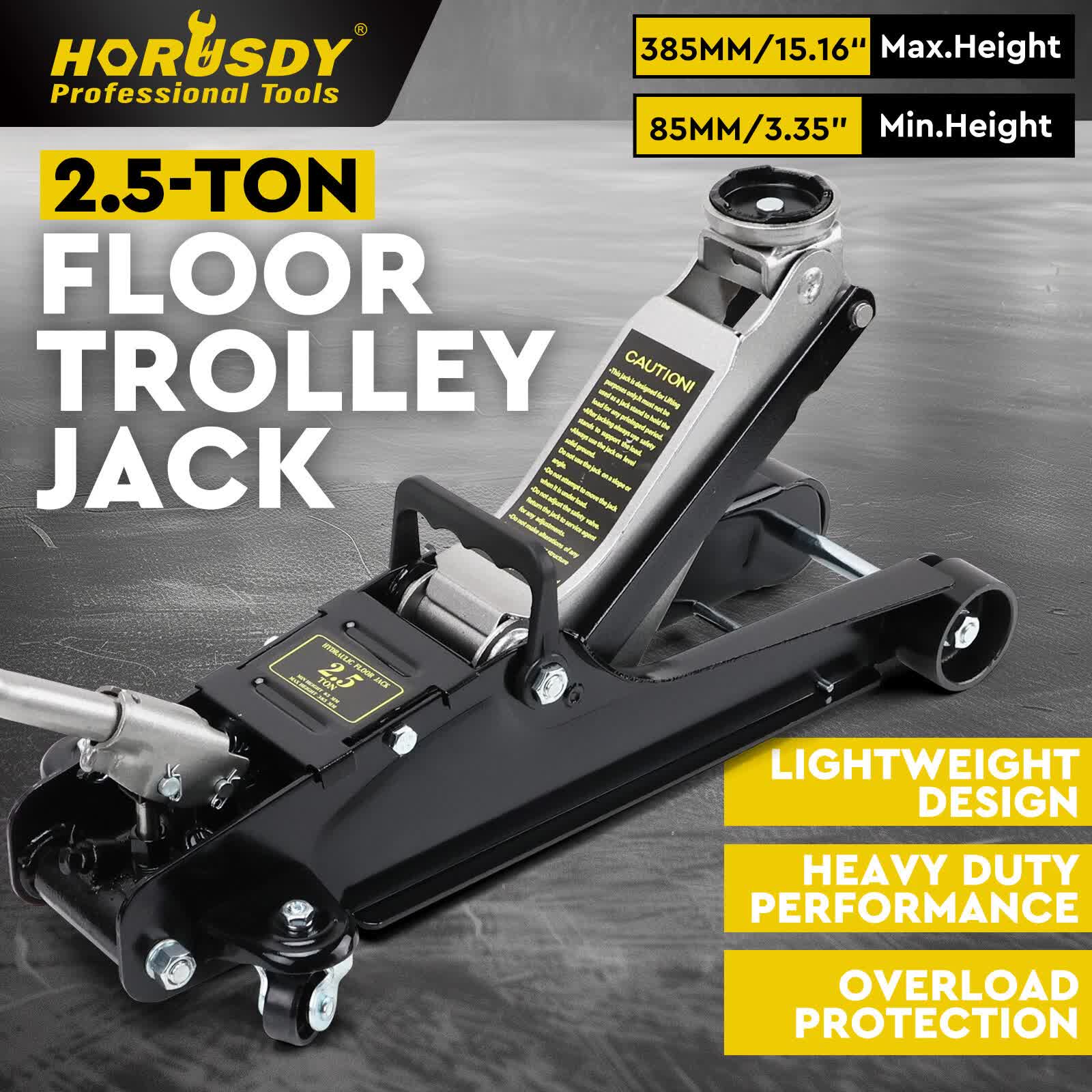 Hydraulic Floor Jack 2.5T Trolley Low Profile Car Track Quick Lifting 85-385mm V465-86529