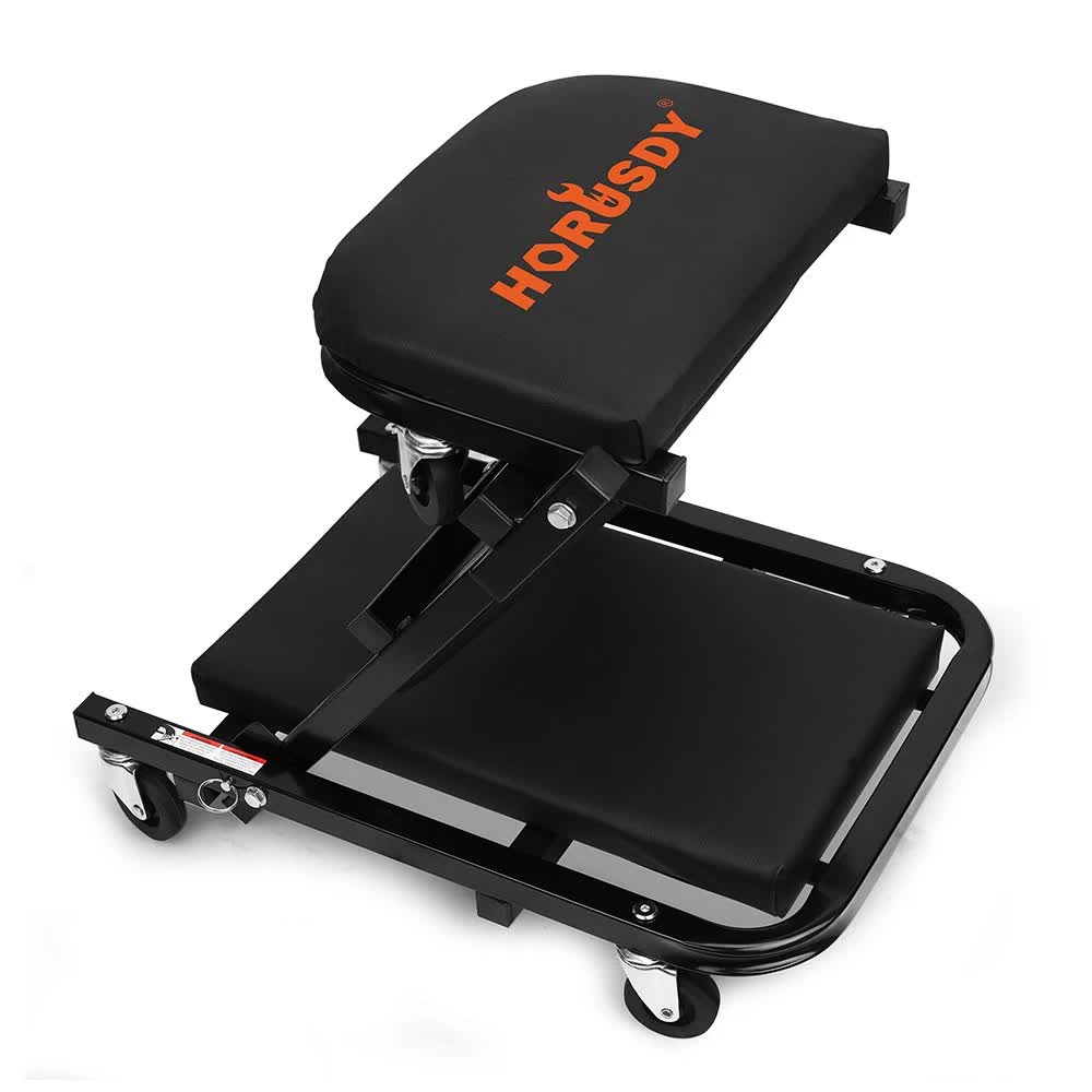 40inch 2 in 1 Folding Creeper Mechanic Z Seat Garage Workshop Rolling Work Stool V465-86693