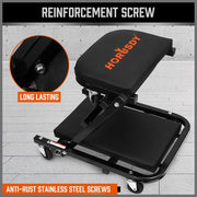 40inch 2 in 1 Folding Creeper Mechanic Z Seat Garage Workshop Rolling Work Stool V465-86693