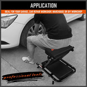 40inch 2 in 1 Folding Creeper Mechanic Z Seat Garage Workshop Rolling Work Stool V465-86693