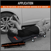 40inch 2 in 1 Folding Creeper Mechanic Z Seat Garage Workshop Rolling Work Stool V465-86693