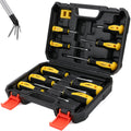 11-Pieces Magnetic Screwdriver Set with Case Magnetizer Demagnetizer Flat Head V465-87049