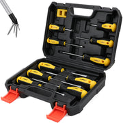 11-Pieces Magnetic Screwdriver Set with Case Magnetizer Demagnetizer Flat Head V465-87049