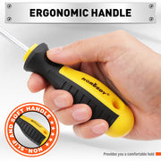 11-Pieces Magnetic Screwdriver Set with Case Magnetizer Demagnetizer Flat Head V465-87049