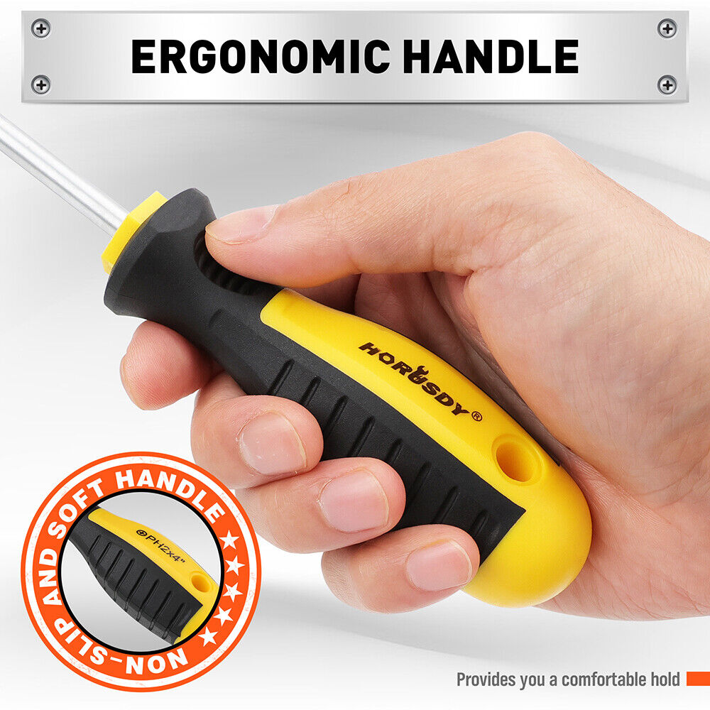 11-Pieces Magnetic Screwdriver Set with Case Magnetizer Demagnetizer Flat Head V465-87049
