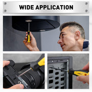 11-Pieces Magnetic Screwdriver Set with Case Magnetizer Demagnetizer Flat Head V465-87049
