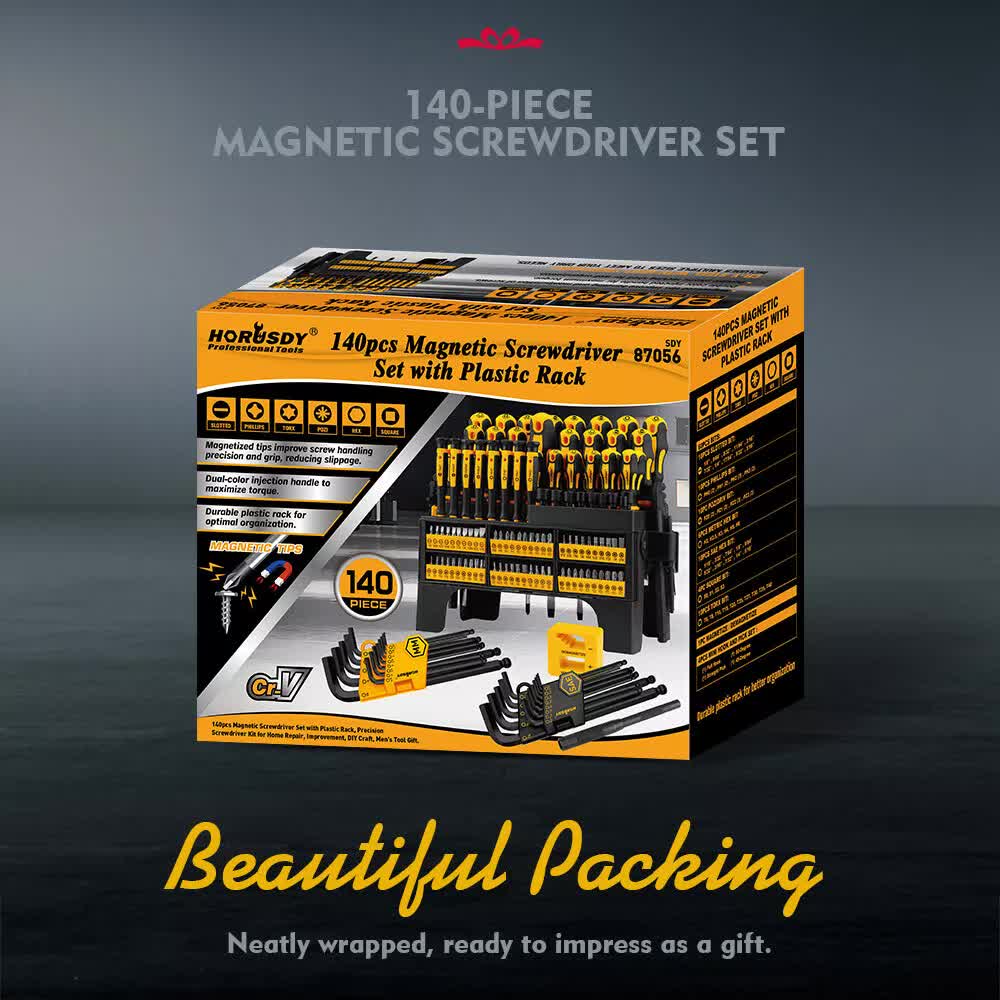 140Pcs Magnetic Screwdriver Set Hex Key Magnetizer Demagnetizer Precision Screwdriver V465-87056
