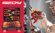 Magnetic Insulated Screwdriver Pliers Set 1000V Electrical Tool Hose Pinch Box V465-87060
