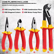 Magnetic Insulated Screwdriver Pliers Set 1000V Electrical Tool Hose Pinch Box V465-87060