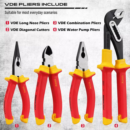Magnetic Insulated Screwdriver Pliers Set 1000V Electrical Tool Hose Pinch Box V465-87060