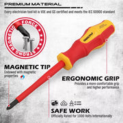 Magnetic Insulated Screwdriver Pliers Set 1000V Electrical Tool Hose Pinch Box V465-87060