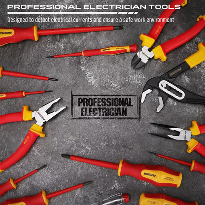 Magnetic Insulated Screwdriver Pliers Set 1000V Electrical Tool Hose Pinch Box V465-87060