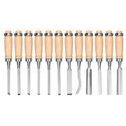 12Pc Wood Carving Chisel Set Knife High Carbon Steel Woodworking Rolling Pouch V465-87412-AU-2
