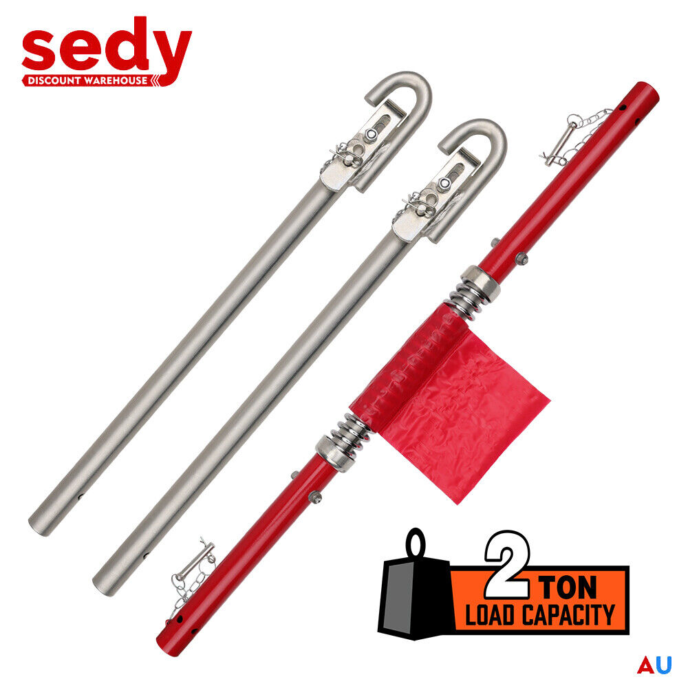 3Pcs 2 Ton Trailer Hitch 186cm Heavy Duty Tow Bar 4wd Trailer Spring Buffer Au V465-90069
