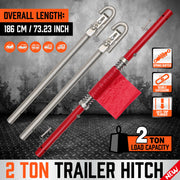 3Pcs 2 Ton Trailer Hitch 186cm Heavy Duty Tow Bar 4wd Trailer Spring Buffer Au V465-90069