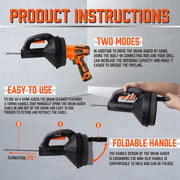 Drain Auger Drain Cleaner Unblocker Auger Sewage Pipe Cleaning Plumbing Tool V465-90527-AU-2