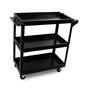 Black 3-Tier Tool Cart Trolley Toolbox Workshop Garage Storage 150KG Organizer Garage V465-91519