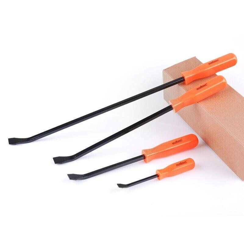 Horusdy 4Pc Steel Pry Bar Set Heavy Duty Mechanic Crowbar Car 4" 7" 12" 17-1/2" V465-93114