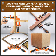 90 degrees Degree Corner Clamp Welding Vice Woodworking Alloy Body With Quick Release V465-93747-AU-5-22PC