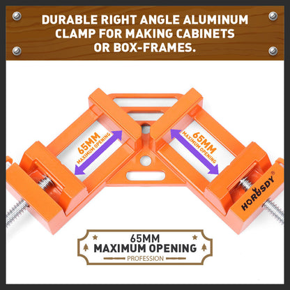 90 degrees Degree Corner Clamp Welding Vice Woodworking Alloy Body With Quick Release V465-93747-AU-5-22PC
