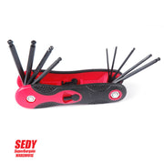 3x Folding Torx Key Hex Key Ball End Allen Key Set Tools Wrench Spanner Opener V465-94115