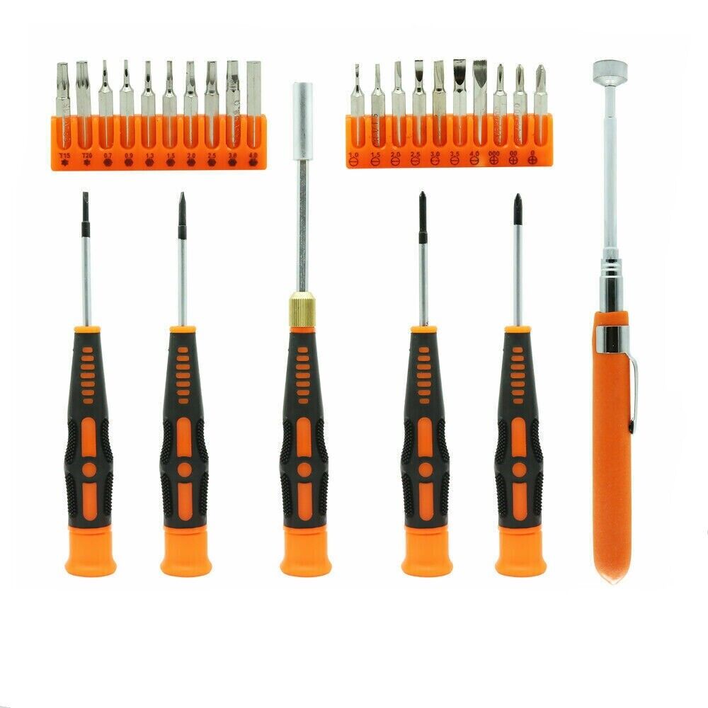 26Pc Precision Screwdriver Set Magnetic Pickup Hex Torx Philip Flat Bits Drive V465-94151