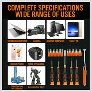 26Pc Precision Screwdriver Set Magnetic Pickup Hex Torx Philip Flat Bits Drive V465-94151