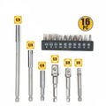16Pc Socket Bit Adaptor Set Power Drill Nut Driver Extension Screwdriver Bits V465-94175