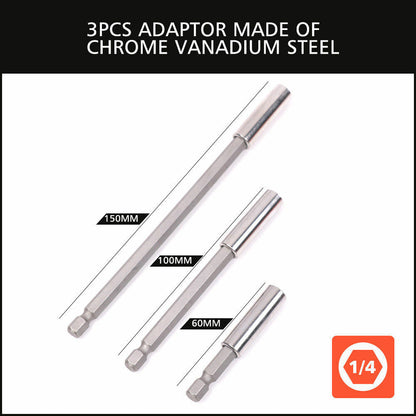 16Pc Socket Bit Adaptor Set Power Drill Nut Driver Extension Screwdriver Bits V465-94175